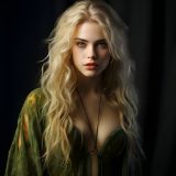 Beautiful young vampire woman