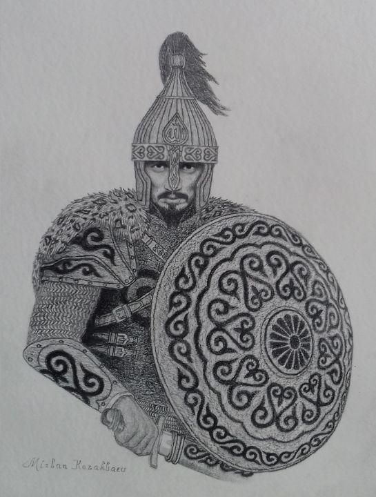 Kyrgyz warrior - Mirlan - Drawings & Illustration, Ethnic, Cultural ...