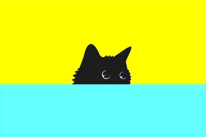 Cat on Yellow - Zelko Radic Bfvrp - Digital Art, Animals, Birds, & Fish ...