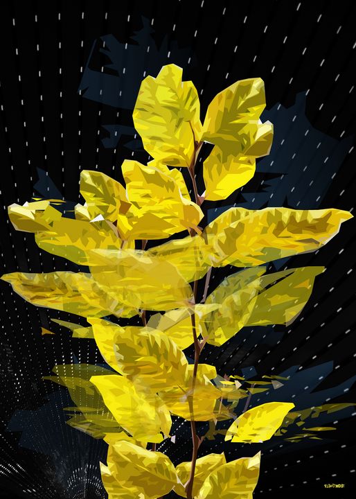 Golden Leaves Zelko Radic Bfvrp Digital Art Flowers Plants Trees Plants Leaves Artpal