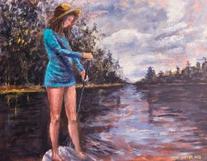 Paddle Boarding The Silver River - The Art of Larry Whitler