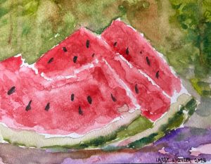 Watercolor Watermelon - The Art of Larry Whitler