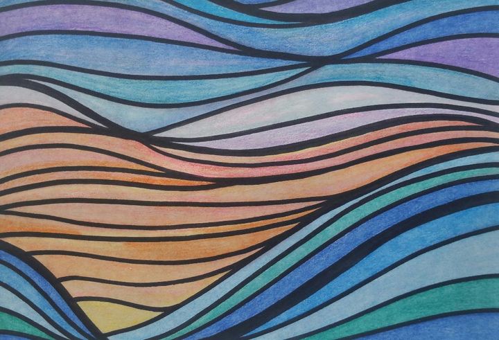 TealTide - art by hollie - Drawings & Illustration, Abstract ...