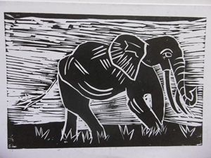 Elephant walking