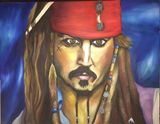Jack Sparrow oil on canvas.