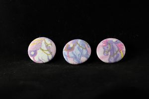 Unicorn Fabric Buttons
