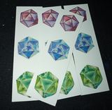 Watercolor d20 stickers (3)