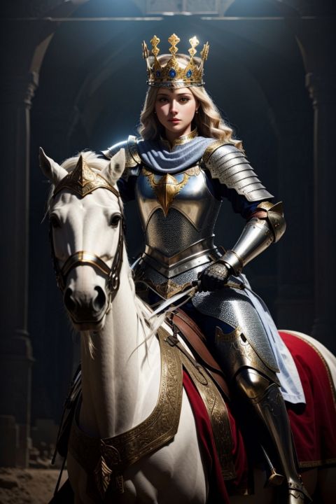 Portrait Of A Knight Queen - Fidodesings - Digital Art & Ai, Fantasy 