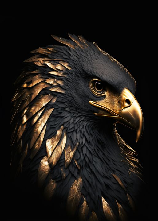 Black & Gold Eagle - Adapt Art