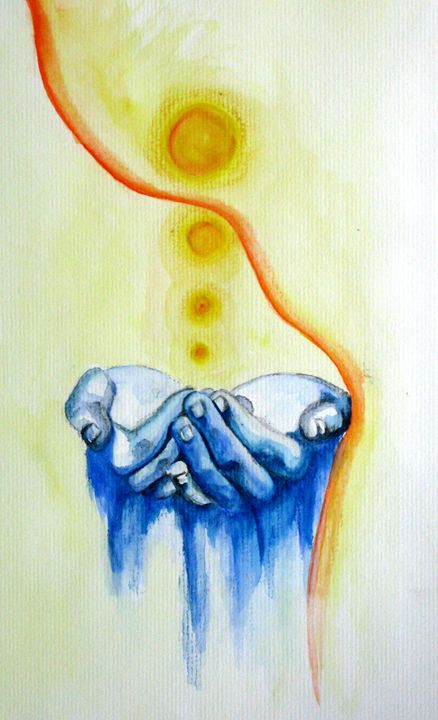 healing hands - Liebelle - Paintings & Prints, Abstract, Figurative - ArtPal