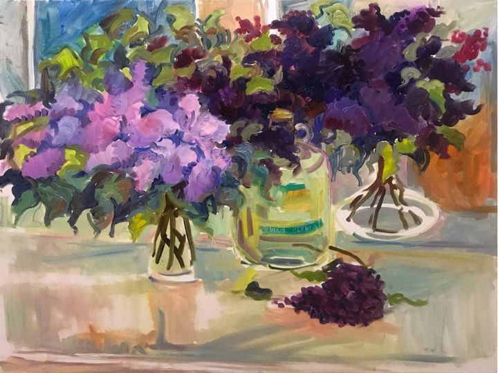 Lilac oil painting - Mavko
