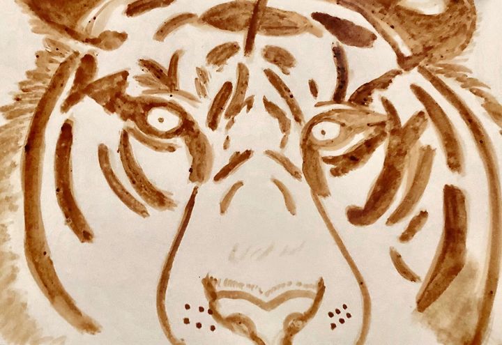 coffee painting animals