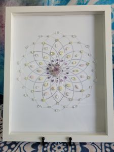 Crystal Grid, Crystal Art, Framed Crystal Art, Framed Crystal Grid