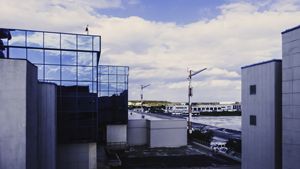 Blue Colored Airplane Terminal