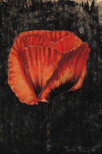 Red Poppy painting
