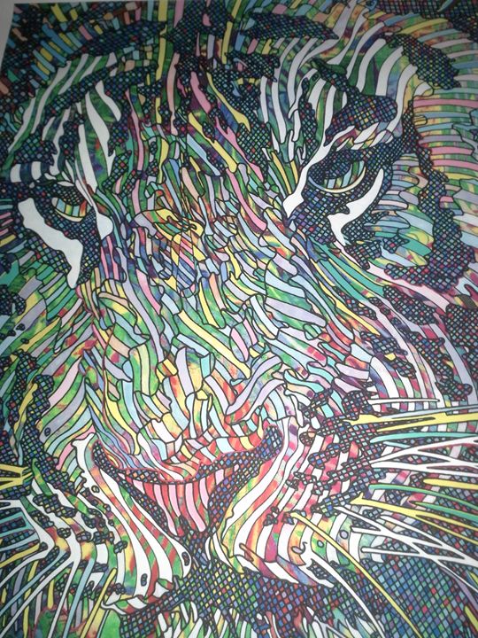 Guillaume Azoulay ETUDE FELINE Hand Signed Limited Edition Giclee on Canvas
