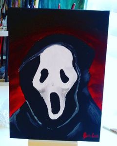 ghost screaming painting