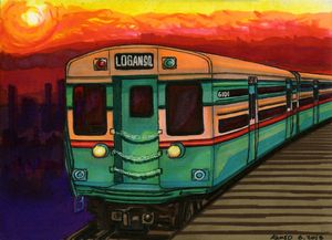 Next Stop, LogAn SquAre - AB-SURD9 Fine Art and Prints LLC