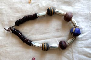 African glass beads necklace