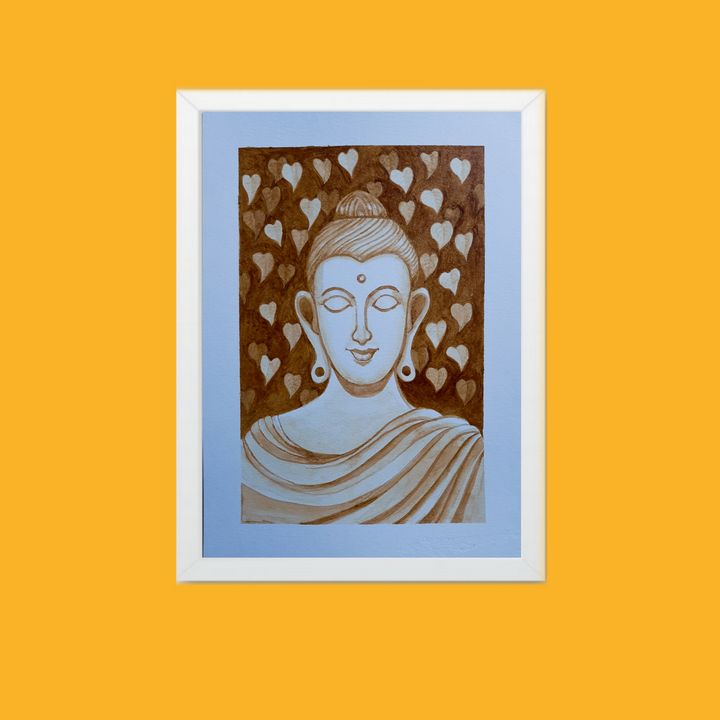 coffee painting buddha