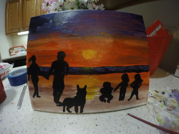 Family in sunset - Ang’s Art