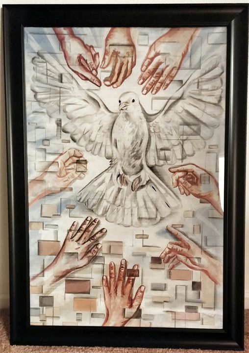 Reaching Out for Peace - Award Winning Artist: Dazzala T. Cofield
