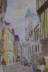 A narrow street in Rouen