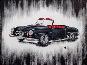 Mercedes Logo Painting - LelkesMatyas - Paintings & Prints, Vehicles &  Transportation, Automobiles & Cars, Mercedes Benz - ArtPal