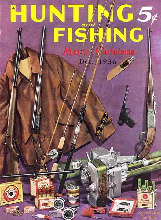 Hunting Fishing Magazine 1936 - paintings - Digital Art, Sports