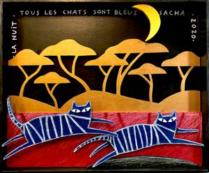 Chats dans la nuit