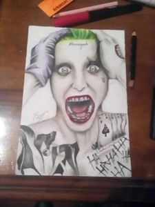 Tha Joker Suicide Squad M Brown Young Art Drawings Illustration Entertainment Movies Action Adventure Artpal