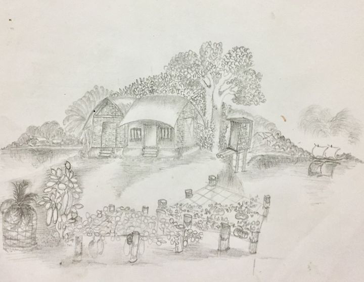 1466 Seminole Indian Village Detroit | Pencil sketch from ph… | Flickr
