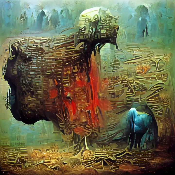 animals eating each other digitalabstract101 Drawings