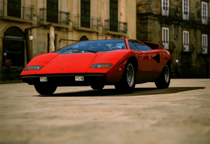 Lamborghini Countach - Mansky's automotive art