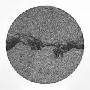 The Creation of Adam string art