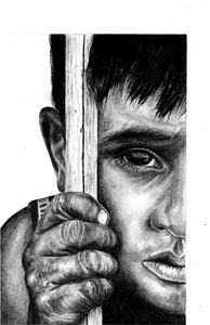 Caged - Winnie Akaba Art - Drawings & Illustration, People