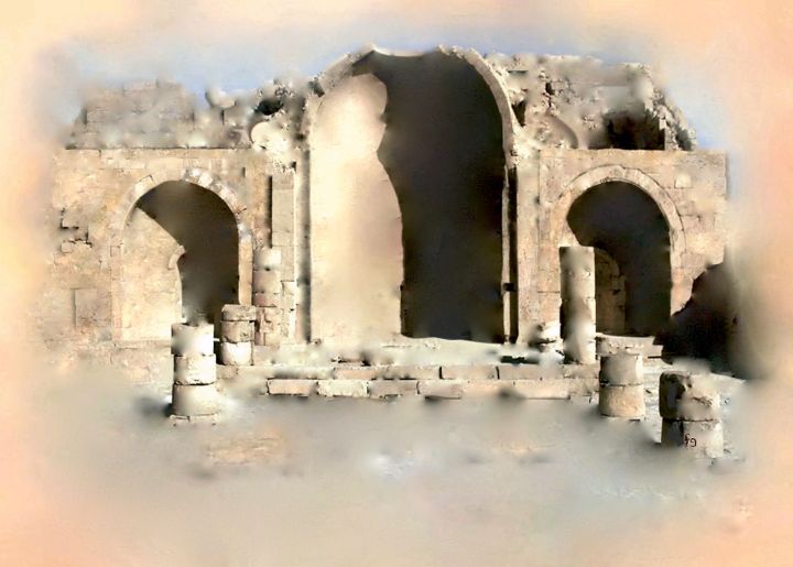 ANCIENT RUINS NABATEAN SPICE ROUTE - JUDITH LUNGEN'S DIGITAL PAINTINGS