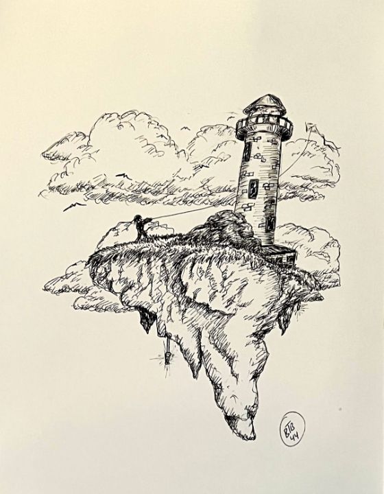 Lighthouse in the Sky - Brian T Brown Art - Drawings & Illustration ...