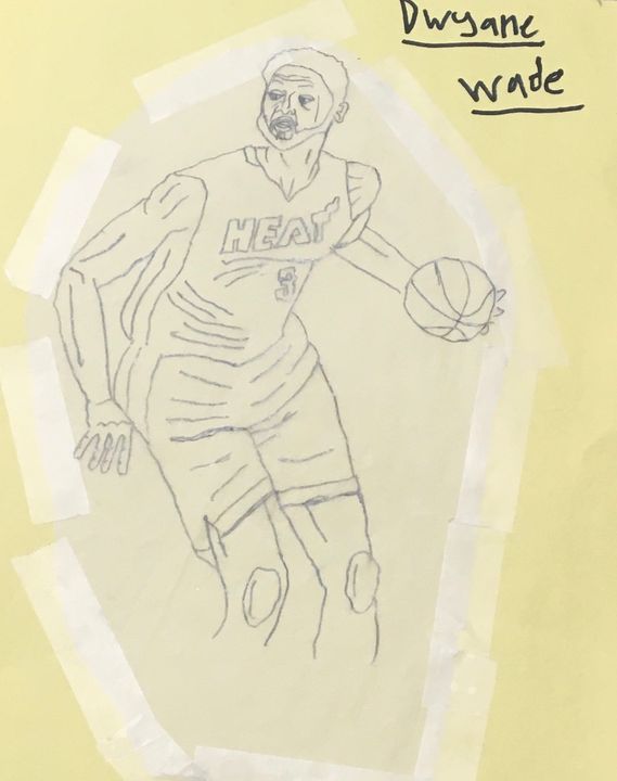sketches of dwayne wade