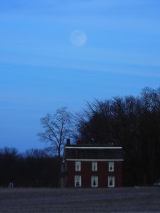 Full Moon over Farmhouse - Maher Image