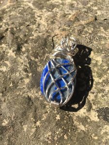 Lapis Lazuli wire wrapped - Raie Dawn's Treasured Creations