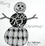 Christmas Snowman Zentangle - SteamAngel Gallery - Drawings & Illustration,  Holidays & Occasions, Christmas, Snowman - ArtPal