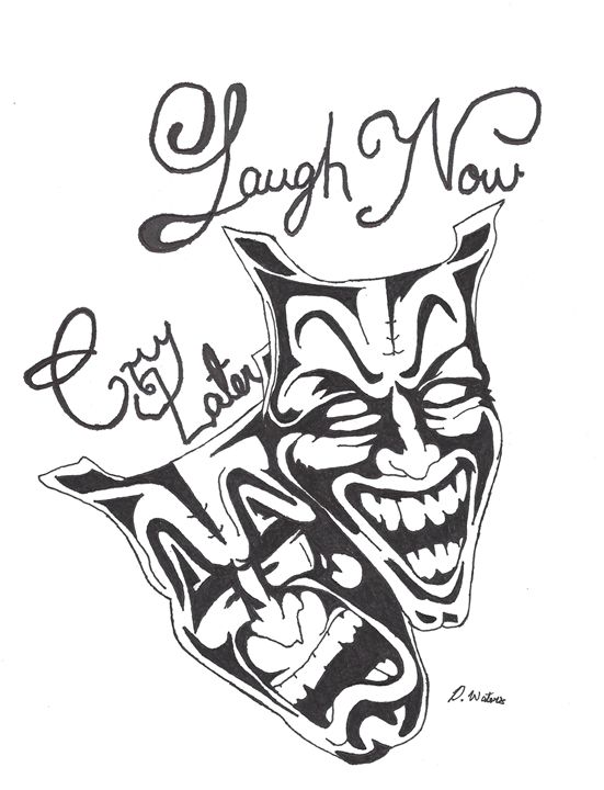smile now cry later drawing