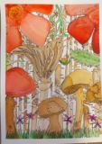 Bold mushroom prints