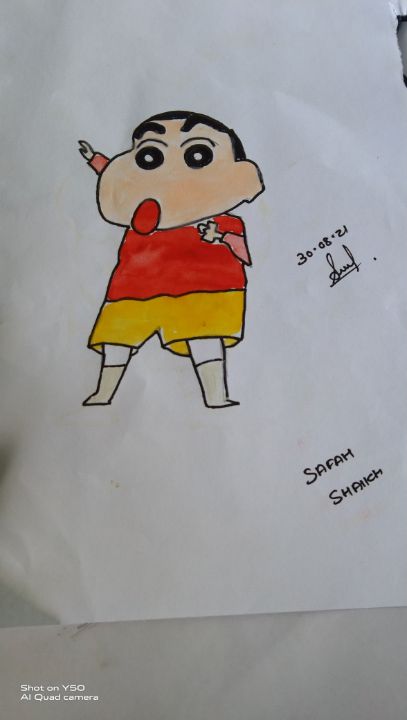 How kids can draw easy Shin Chan cartoon drawing step by step - YouTube