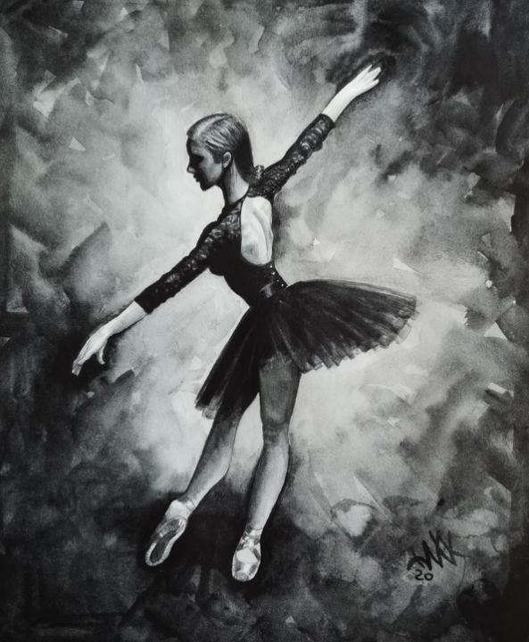 ballerina dancing painting