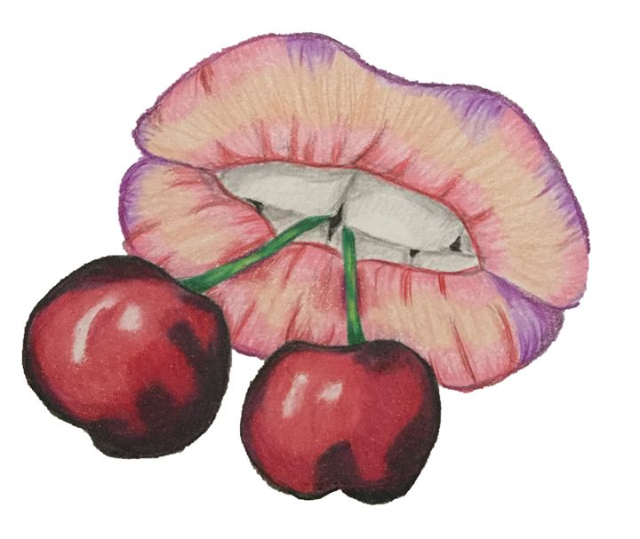 Cherry Lips - Art By Rhi Rhi