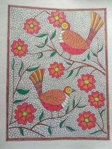 Birds & Trees - Madhubani Art
