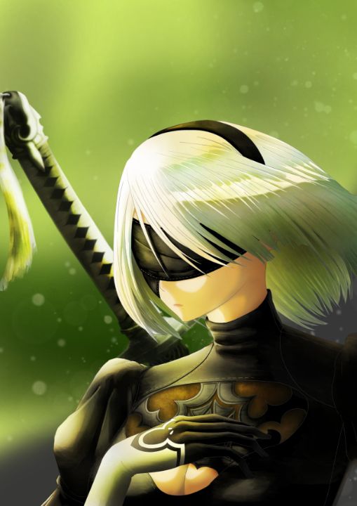 2B from Nier Automata - Laurence's Anime/Game Art - Digital Art, People &  Figures, Animation, Anime, & Comics, Anime - ArtPal