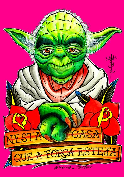 Yoda Master 2 - WEISS TATTOO - Paintings & Prints, Entertainment